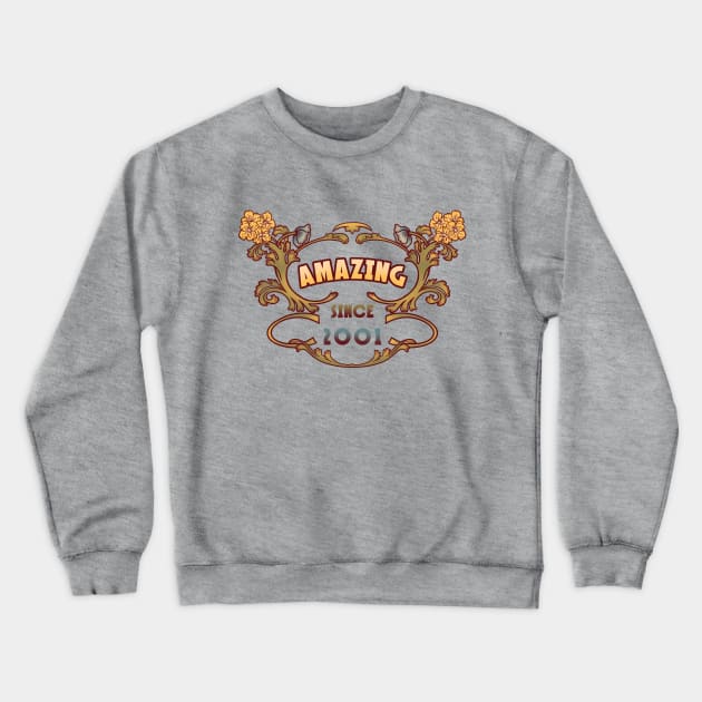 AMAZING SINCE 2001 art nouveau vintage retro 2000s Crewneck Sweatshirt by leepianti